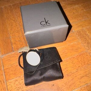 New Calvin Klein White Opulent Stainless Steel statement ring unique sz 7